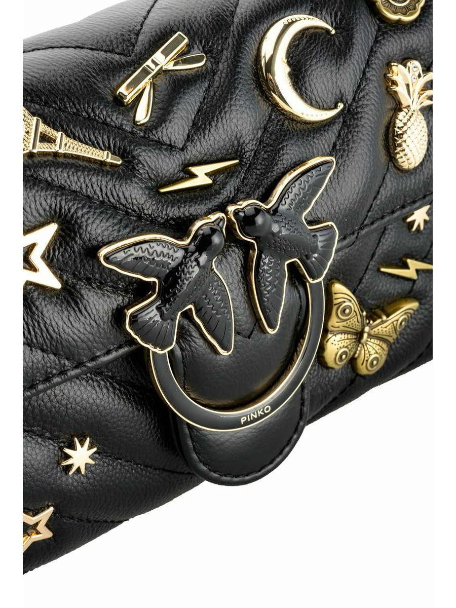 Сумка MINI LOVE BAG PUFF PINS — black