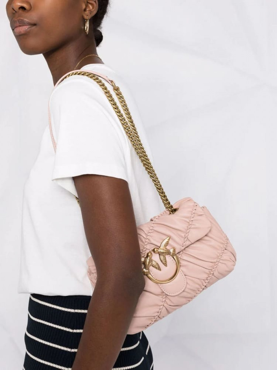 Сумка MINI LOVE BAG PUFF RUFFLE – dusty pink