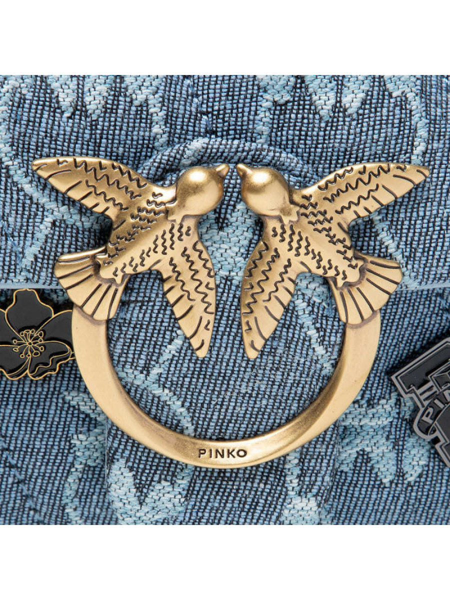 Сумка MINI LOVE BAG PUFF VARSITY PINS – light blue
