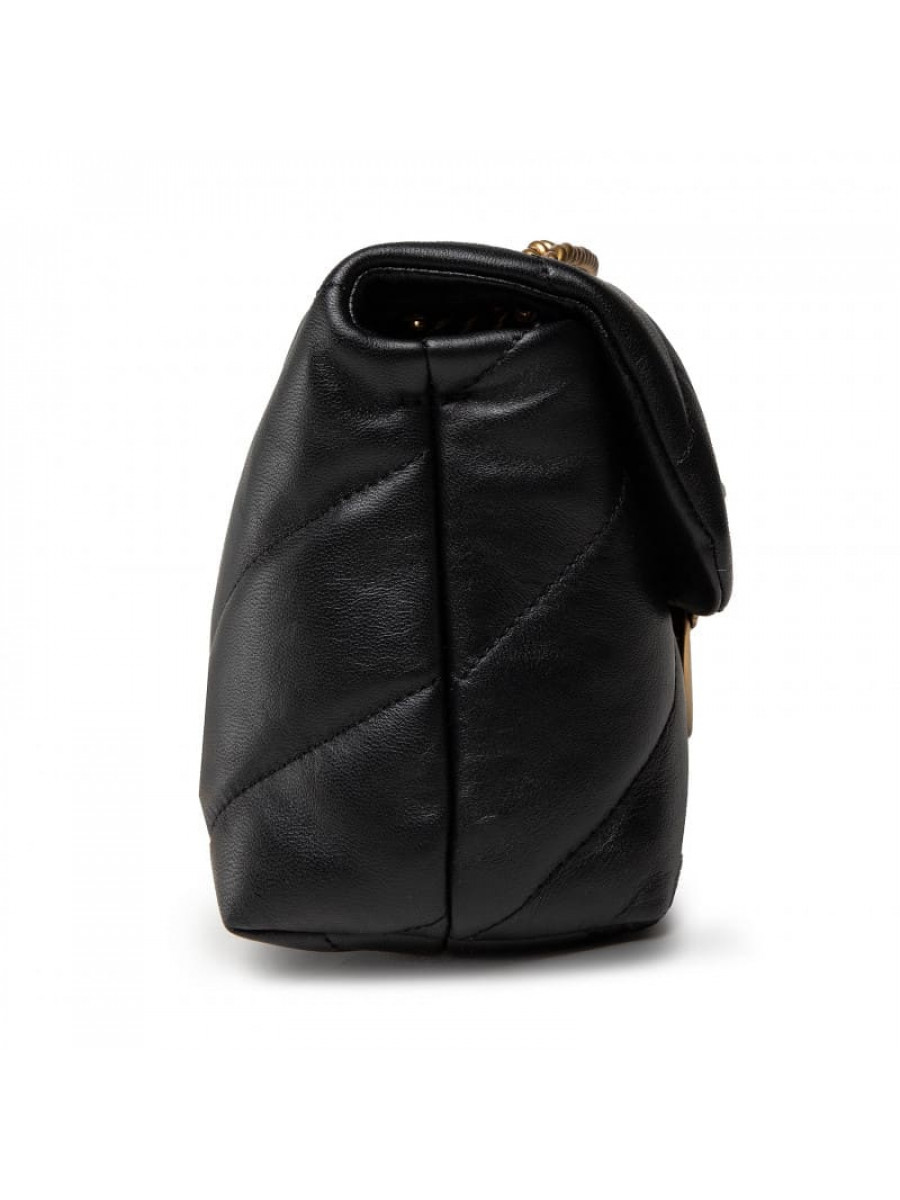Сумка MINI LOVE BAG PUFF VERSITY PINS – black