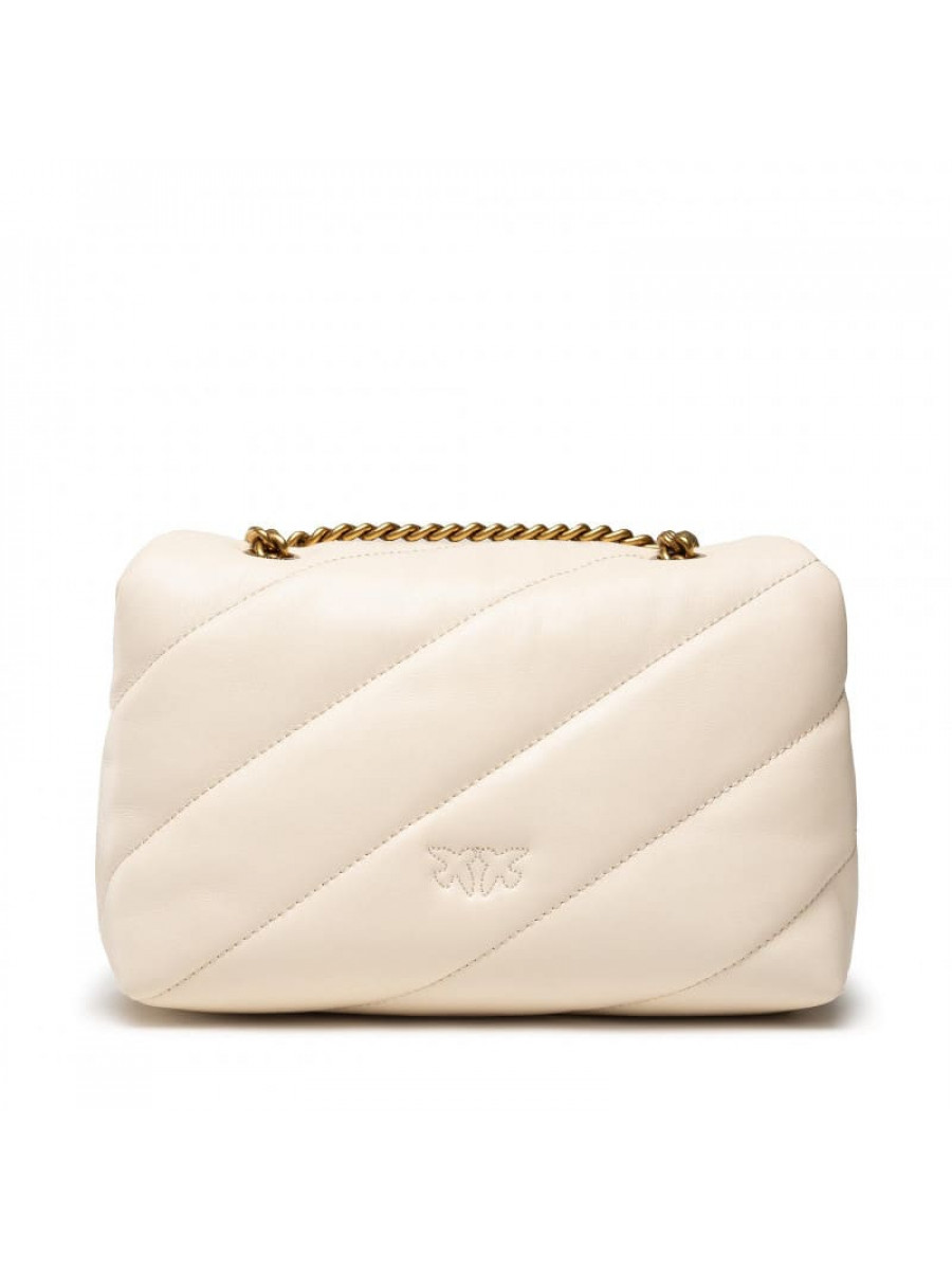 Сумка MINI LOVE BAG PUFF VERSITY PINS – white