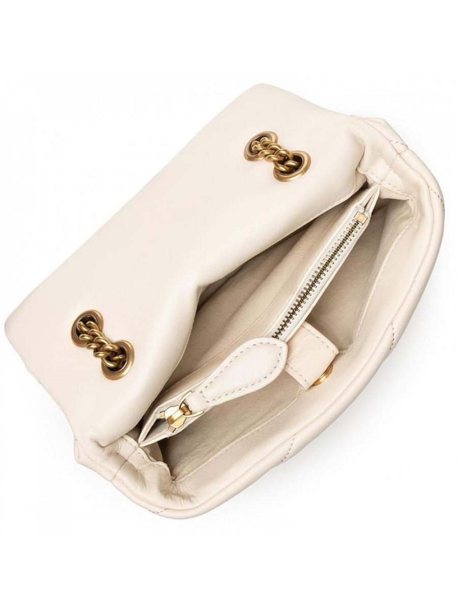 Сумка MINI LOVE BAG PUFF VERSITY PINS – white