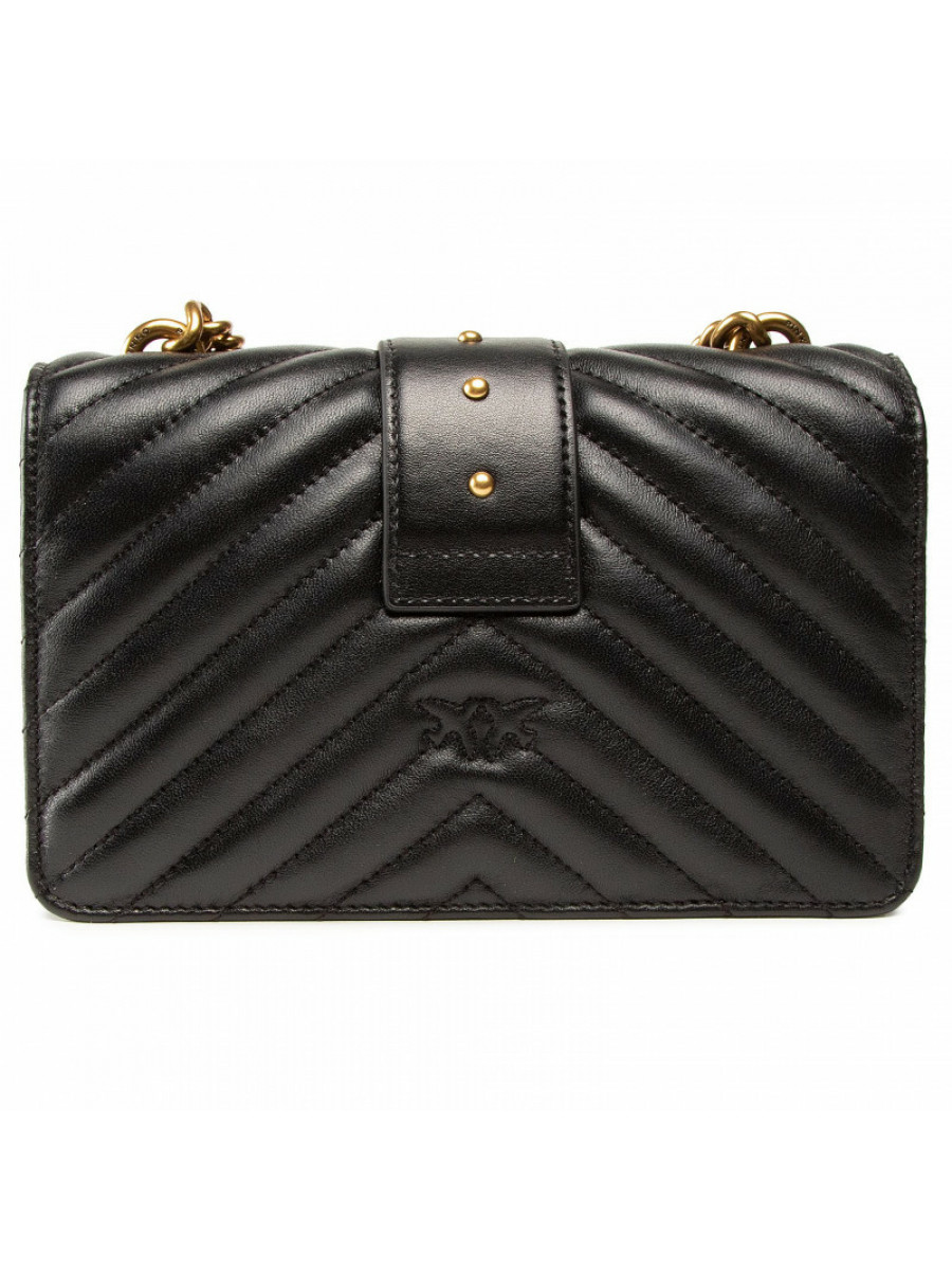 Сумка MINI LOVE ICON V QUILT CROSSBODY — black