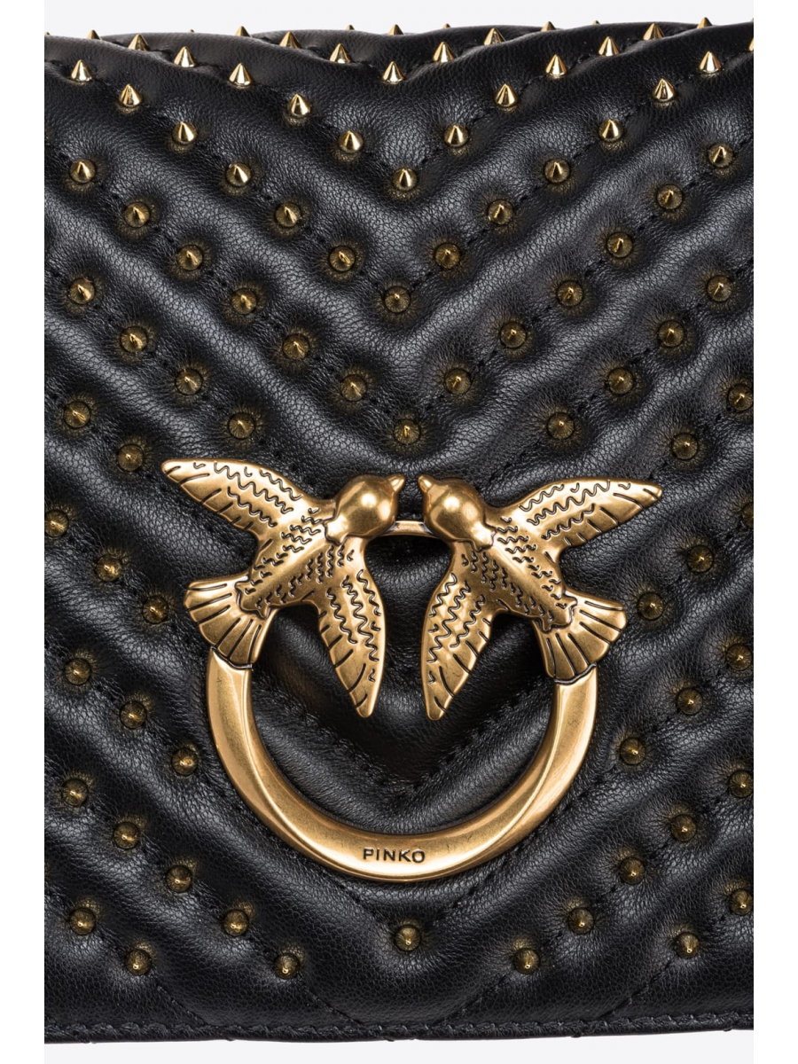 Сумка CLASSIC LOVE BAG CLICK CHEVRON STUDS – black-antique gold