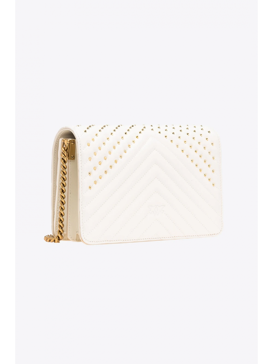 Сумка CLASSIC LOVE BAG CLICK CHEVRON STUDS – white-antique gold