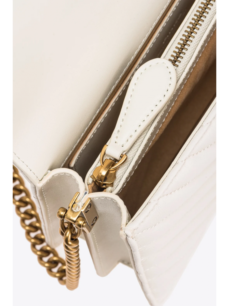 Сумка CLASSIC LOVE BAG CLICK CHEVRON STUDS – white-antique gold