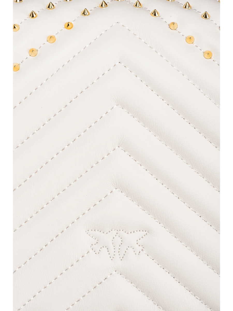 Сумка CLASSIC LOVE BAG CLICK CHEVRON STUDS – white-antique gold