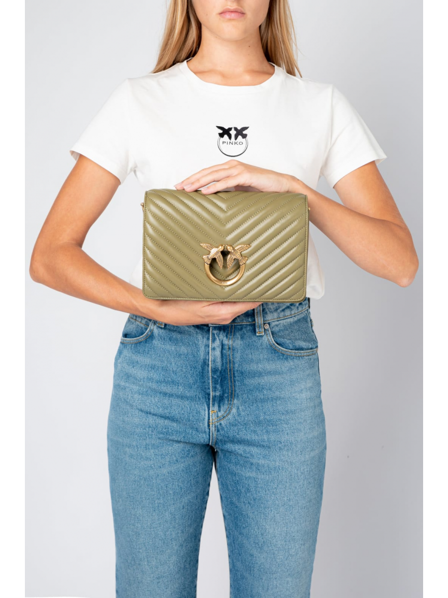 Сумка CLASSIC LOVE BAG CLICK V QUILT – olive green