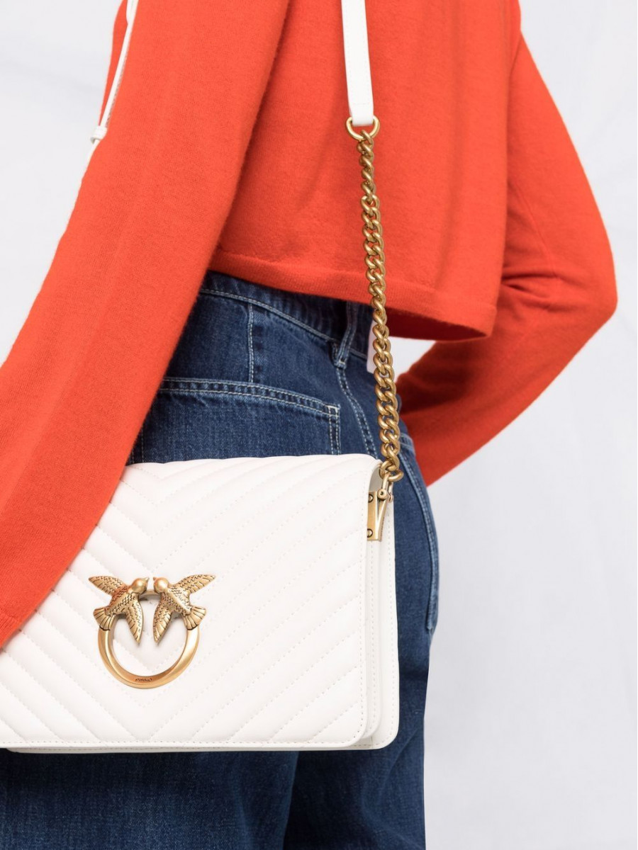 Сумка CLASSIC LOVE BAG CLICK V QUILT – white