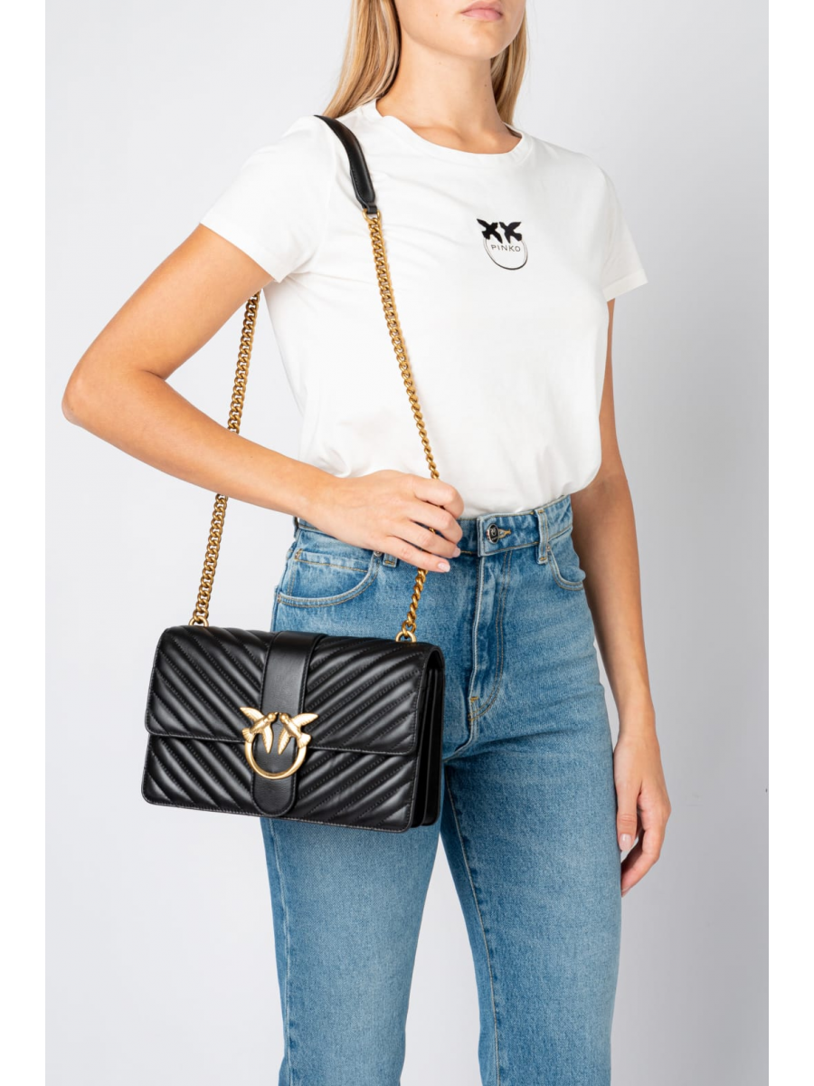 Сумка CLASSIC LOVE BAG ICON CHEVRON – black-antique gold