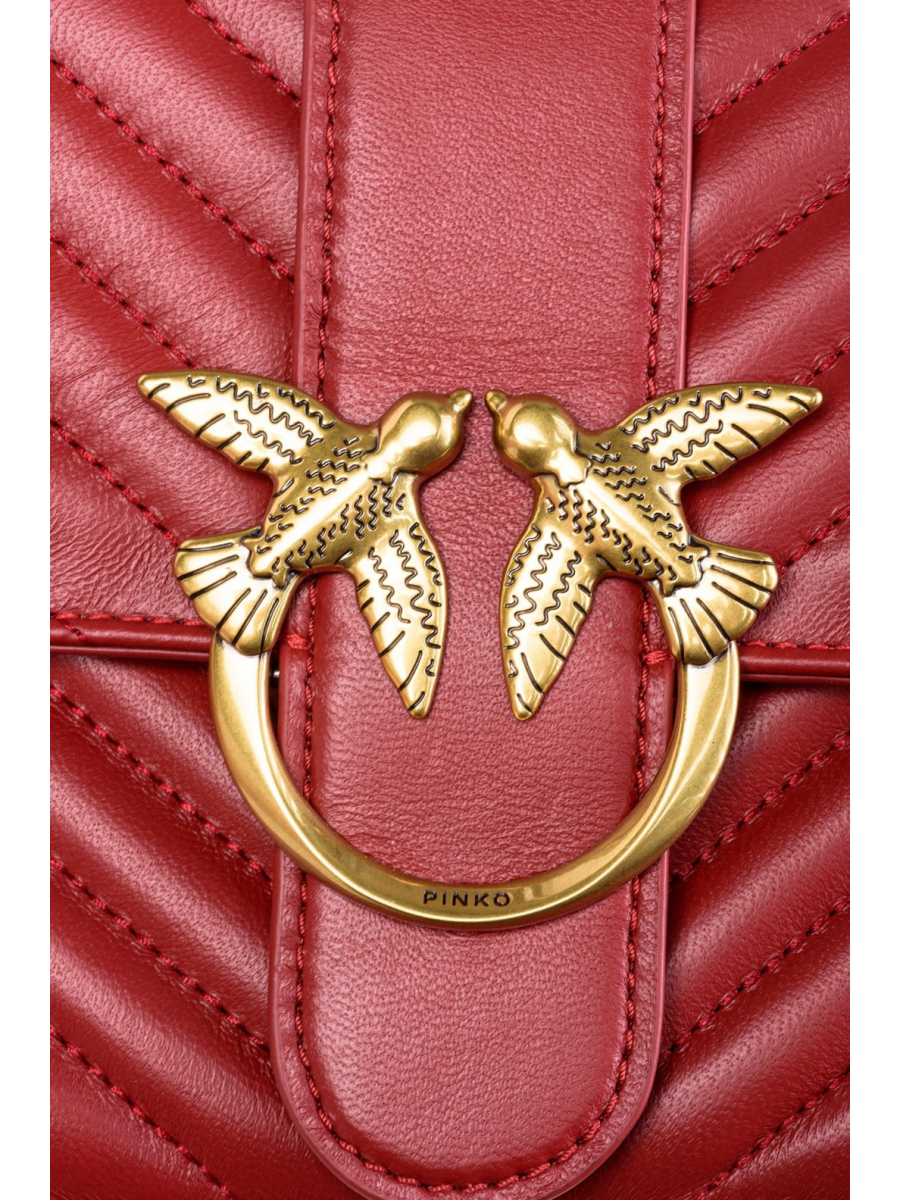 Сумка CLASSIC LOVE BAG ICON CHEVRON – ruby red-antique gold