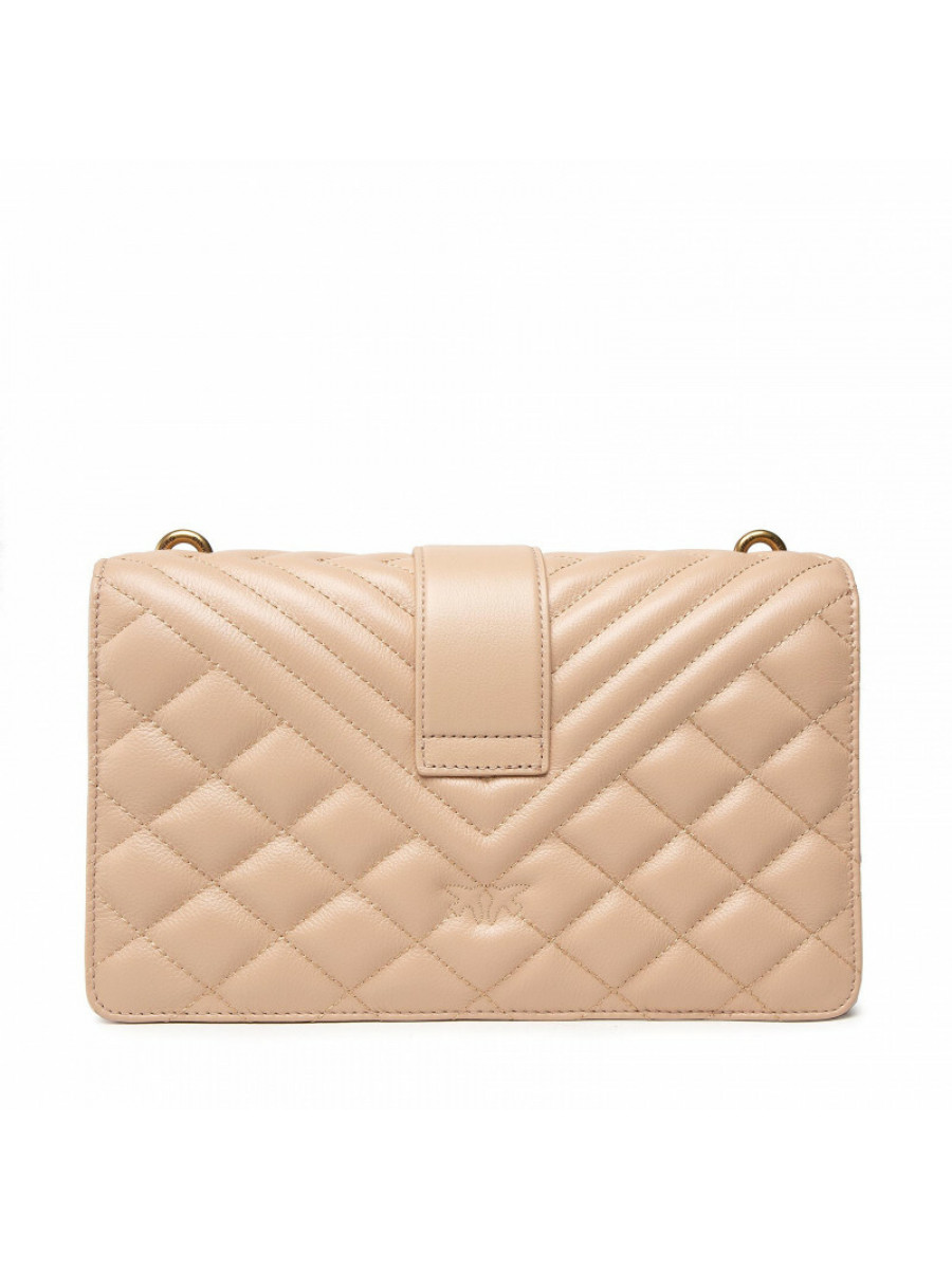 Сумка CLASSIC LOVE BAG ICON V QUILT MIX — beige