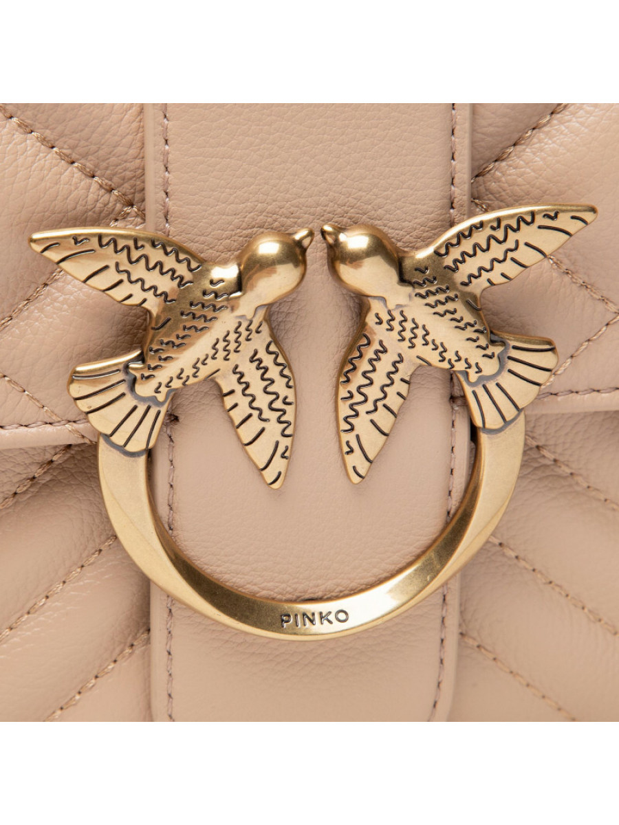 Сумка CLASSIC LOVE BAG ICON V QUILT MIX — beige