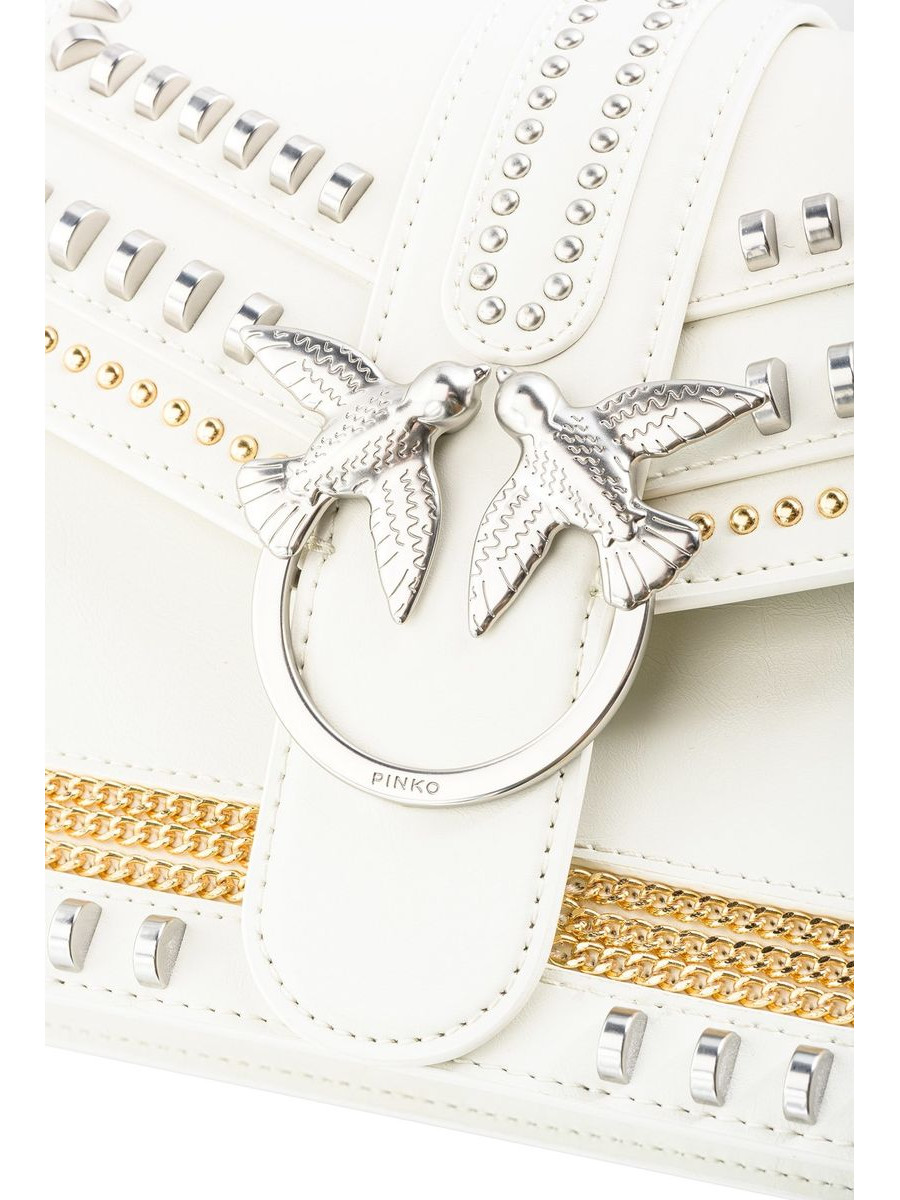 Сумка CLASSIC LOVE BAG MIX STUDS — white