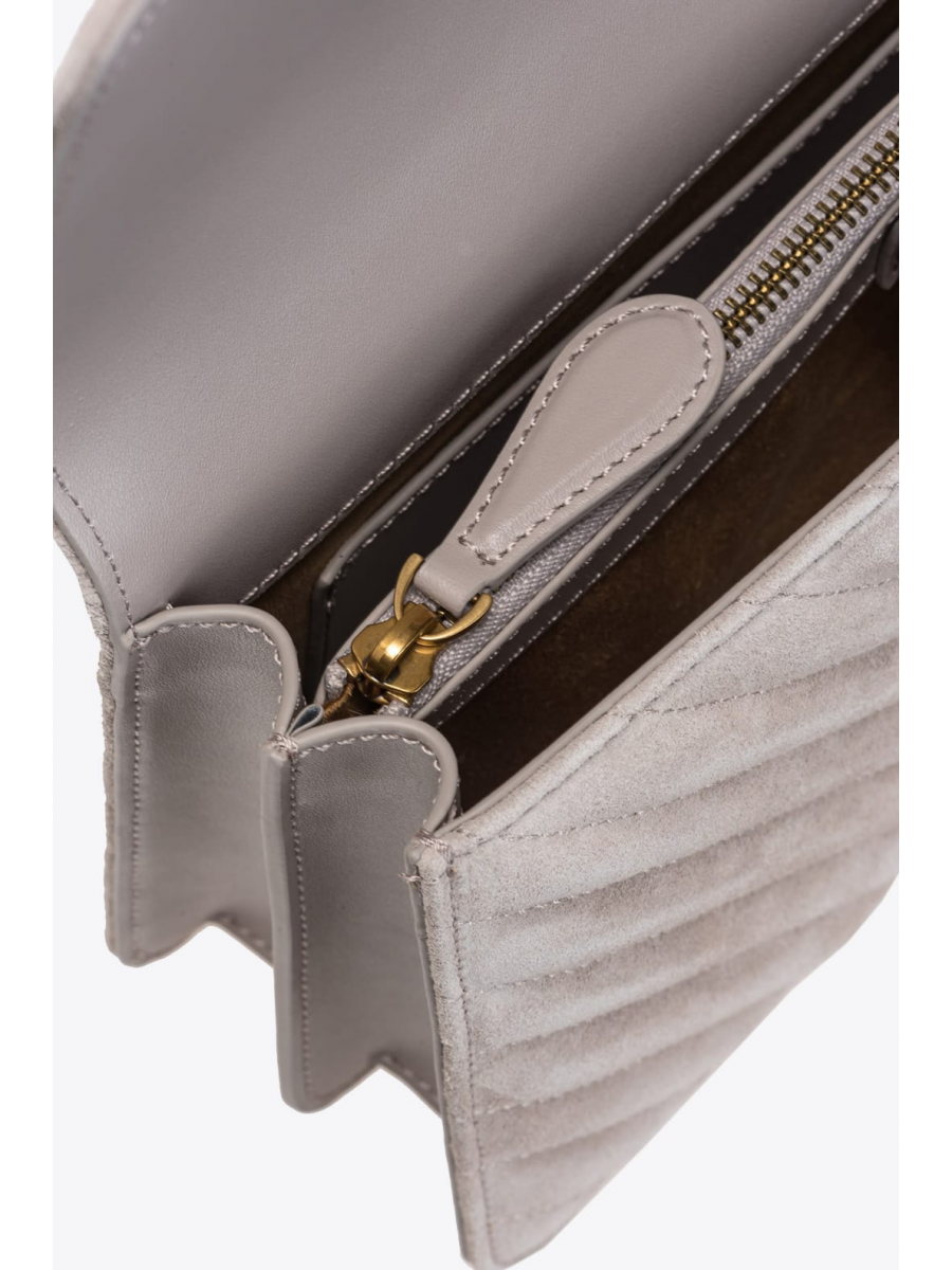 Сумка CLASSIC LOVE BAG ONE SUEDE – penguin grey-antique gold