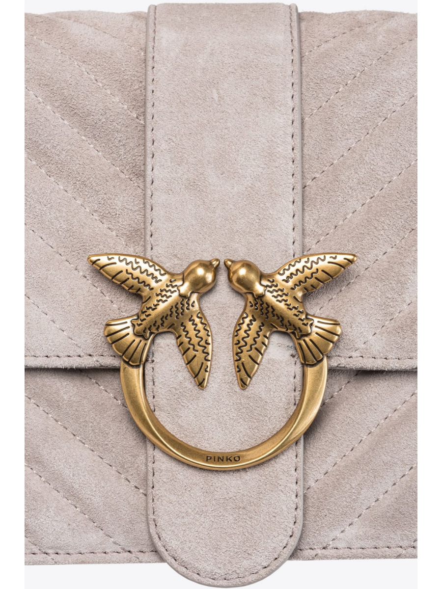 Сумка CLASSIC LOVE BAG ONE SUEDE – penguin grey-antique gold
