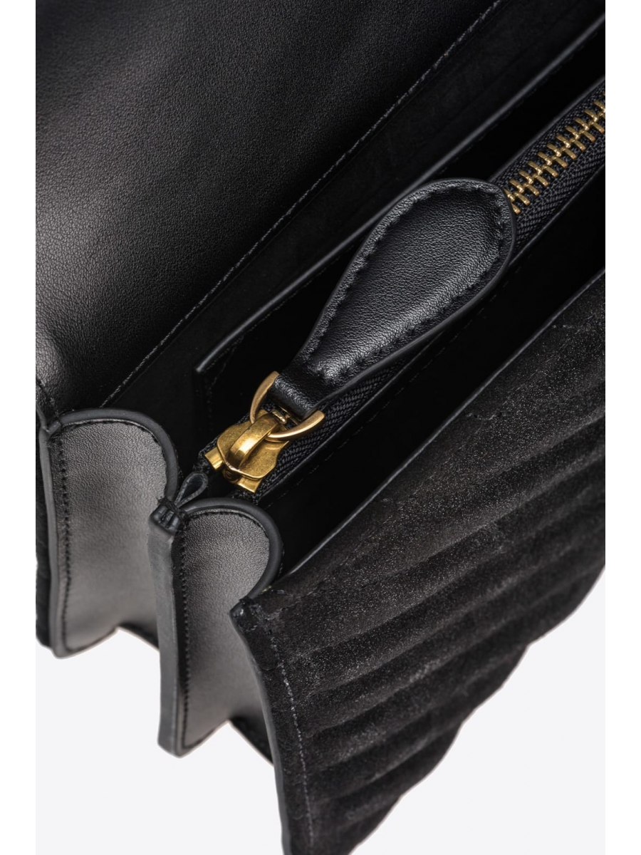 Сумка CLASSIC LOVE BAG ONE SUEDE – black-antique gold