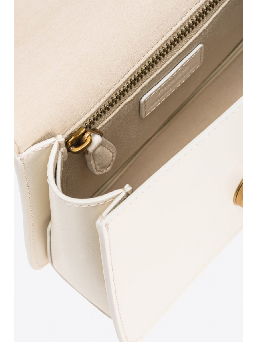 Сумка LOVE BAG ONE TOP HANDLE LIGHT SIMPLY – white-antique gold