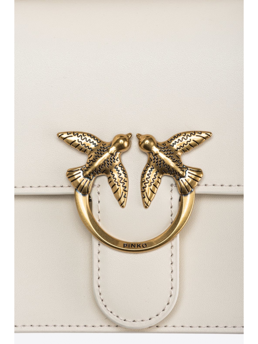 Сумка LOVE BAG ONE TOP HANDLE LIGHT SIMPLY – white-antique gold