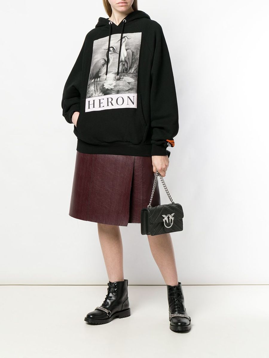 Сумка MIN LOVE BAG STRIPES LOVE BIRDS — black