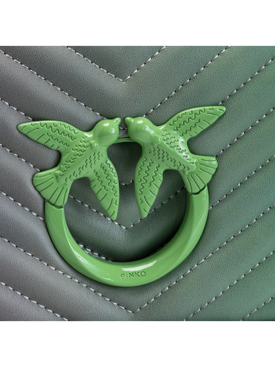 Сумка MINI LOVE BAG CLICK BAGUETTE — green, gray