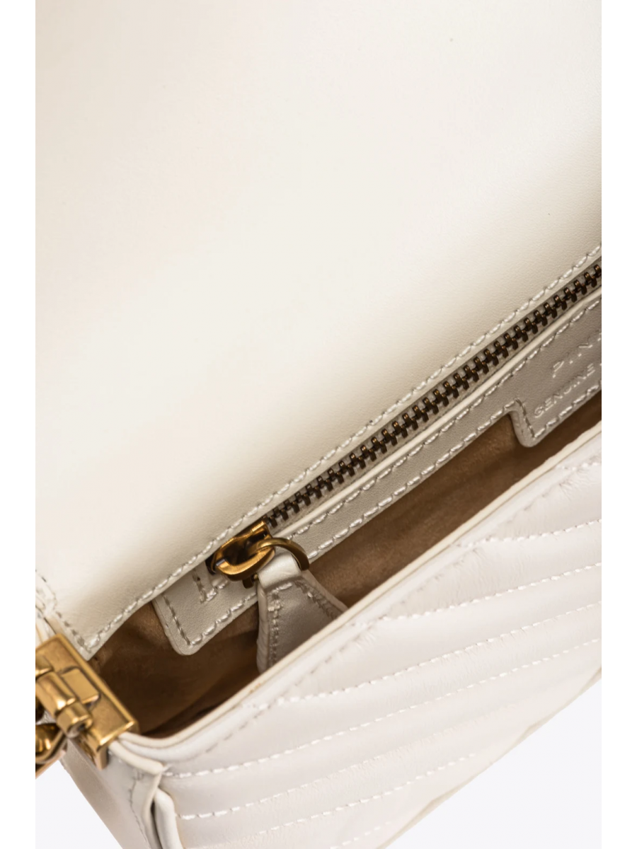 Сумка MINI LOVE BAG CLICK BAGUETTE CHEVRON – white-antique gold