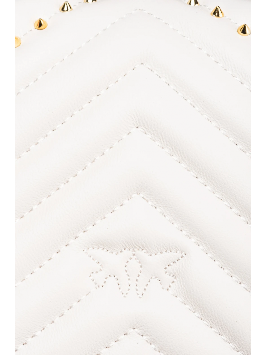 Сумка MINI LOVE BAG CLICK CHEVRON STUDS – white+white-antique gold