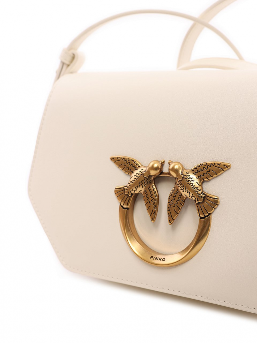 Сумка MINI LOVE BAG CLICK EXAGON SIMPLY – white-antique gold