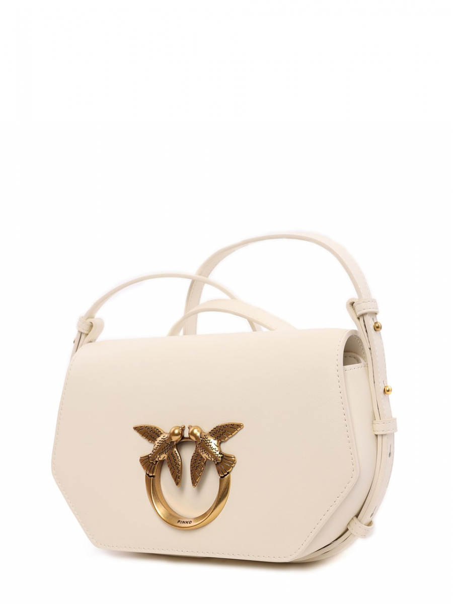 Сумка MINI LOVE BAG CLICK EXAGON SIMPLY – white-antique gold