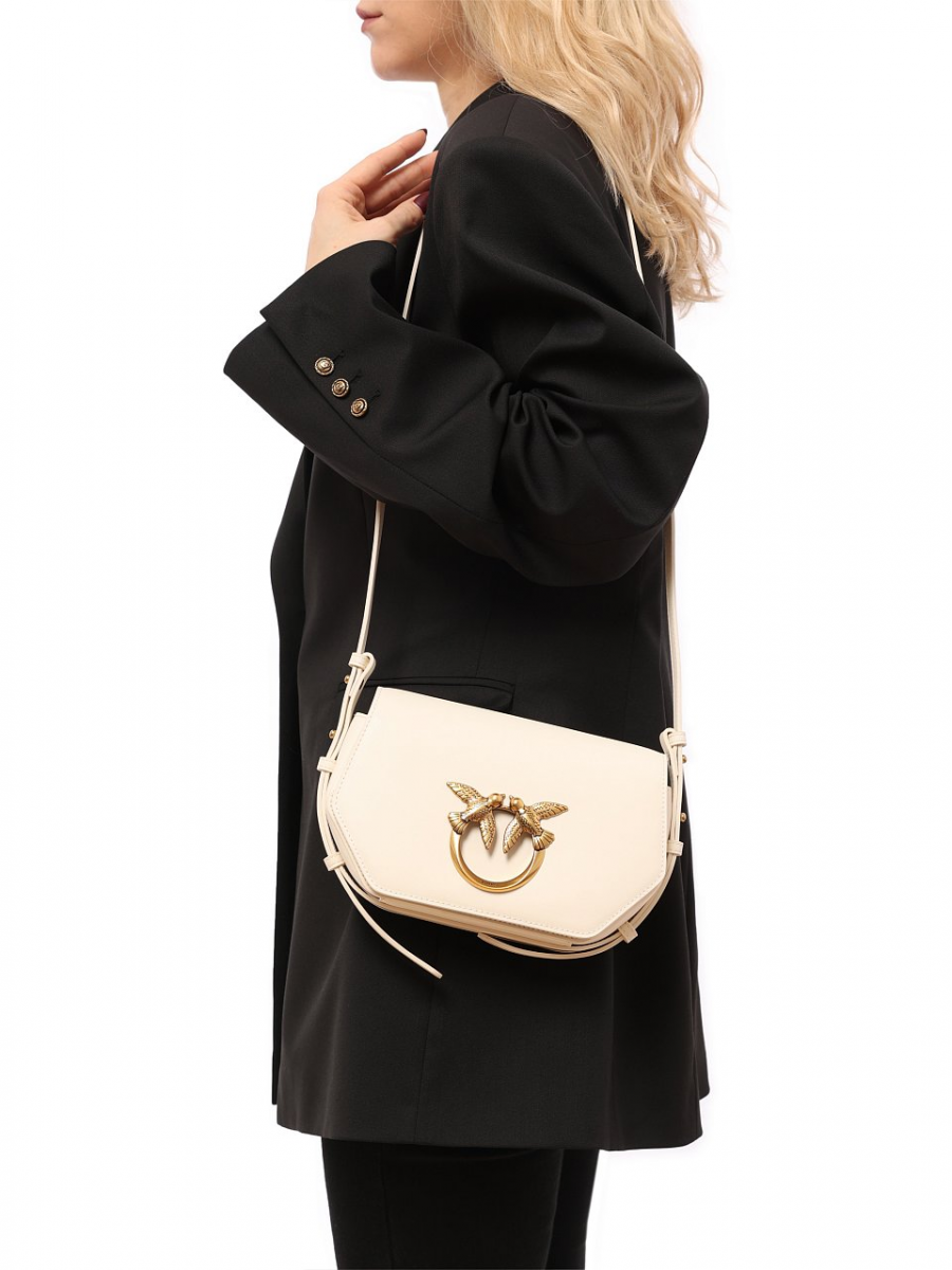 Сумка MINI LOVE BAG CLICK EXAGON SIMPLY – white-antique gold