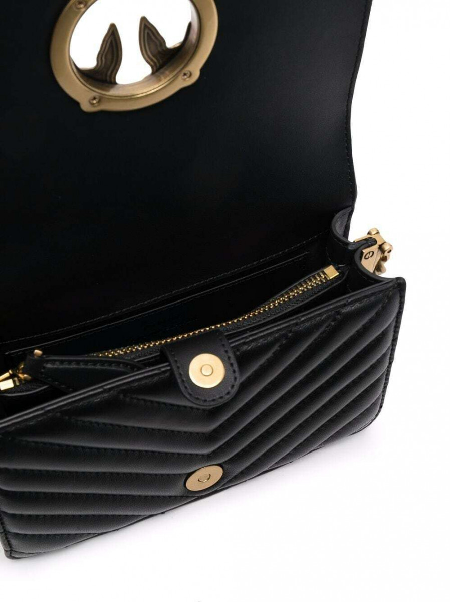 Сумка MINI LOVE BAG CLICK V QUILT – black