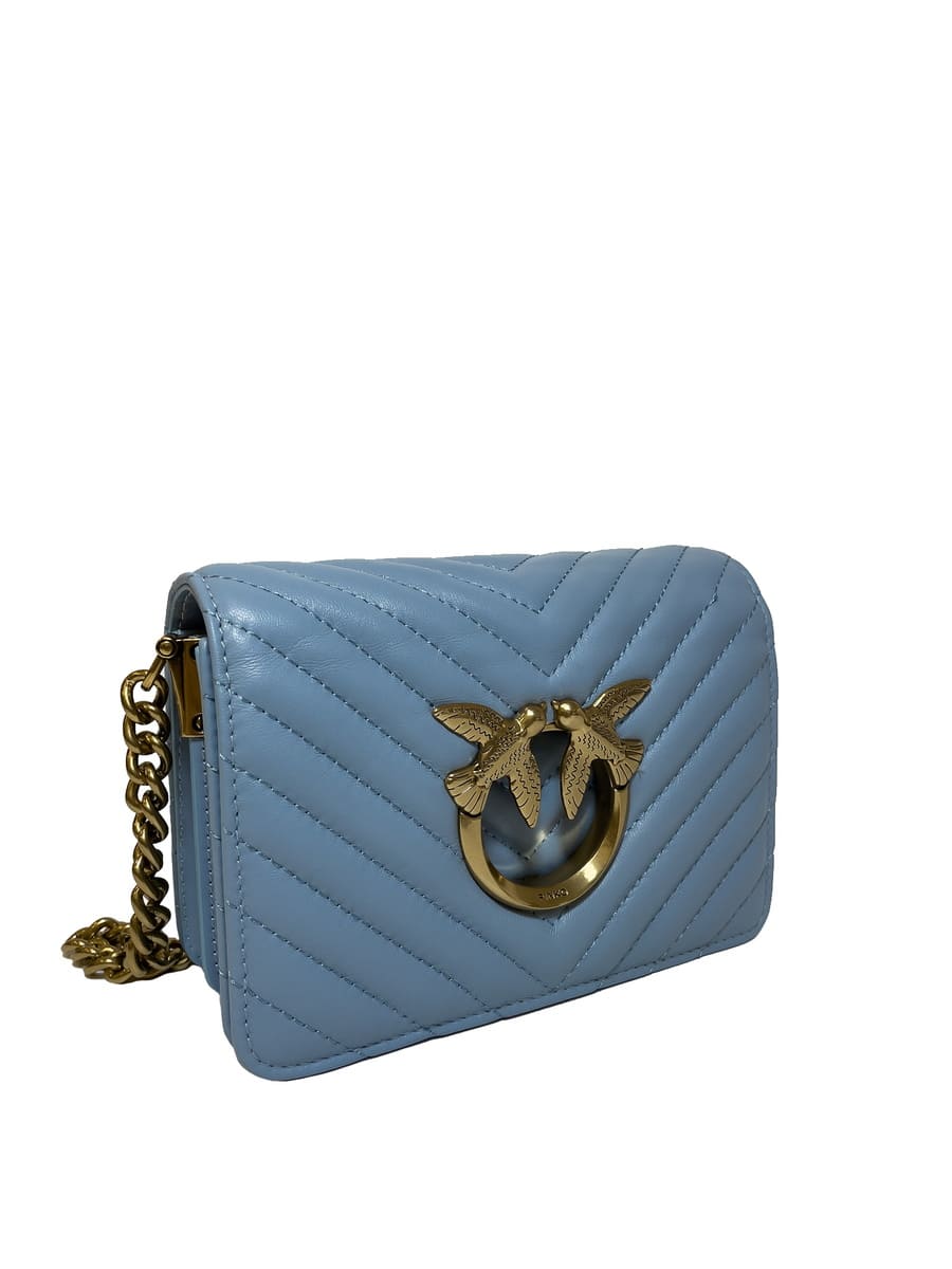 Сумка MINI LOVE BAG CLICK V QUILT – blue