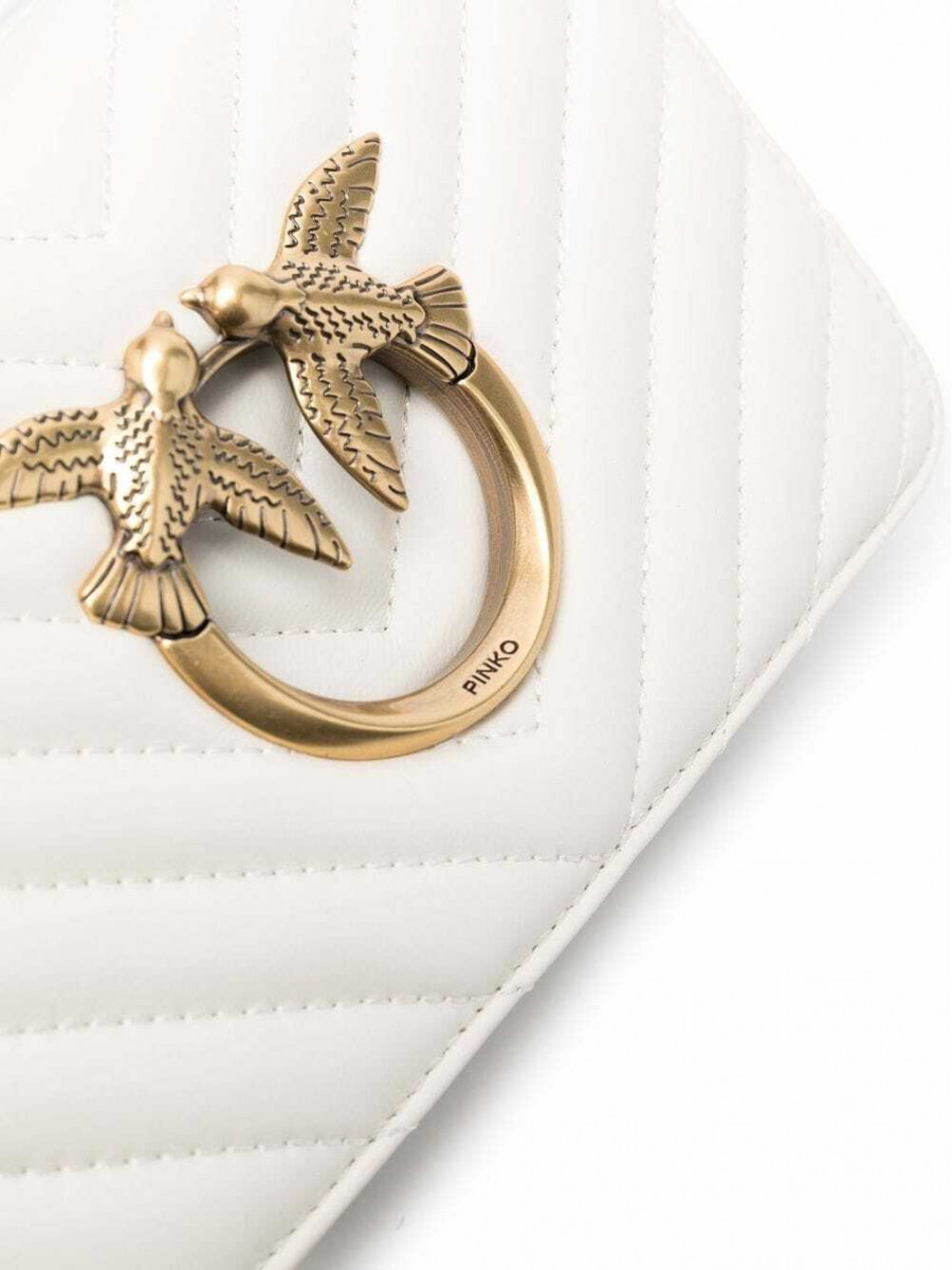 Сумка MINI LOVE BAG CLICK V QUILT – white