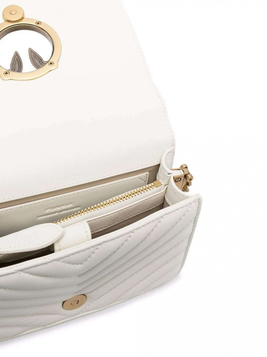 Сумка MINI LOVE BAG CLICK V QUILT – white