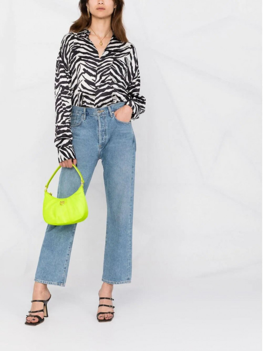Сумка MINI LOVE BAG HALF MOON FULL COLOR — fluorescent yellow