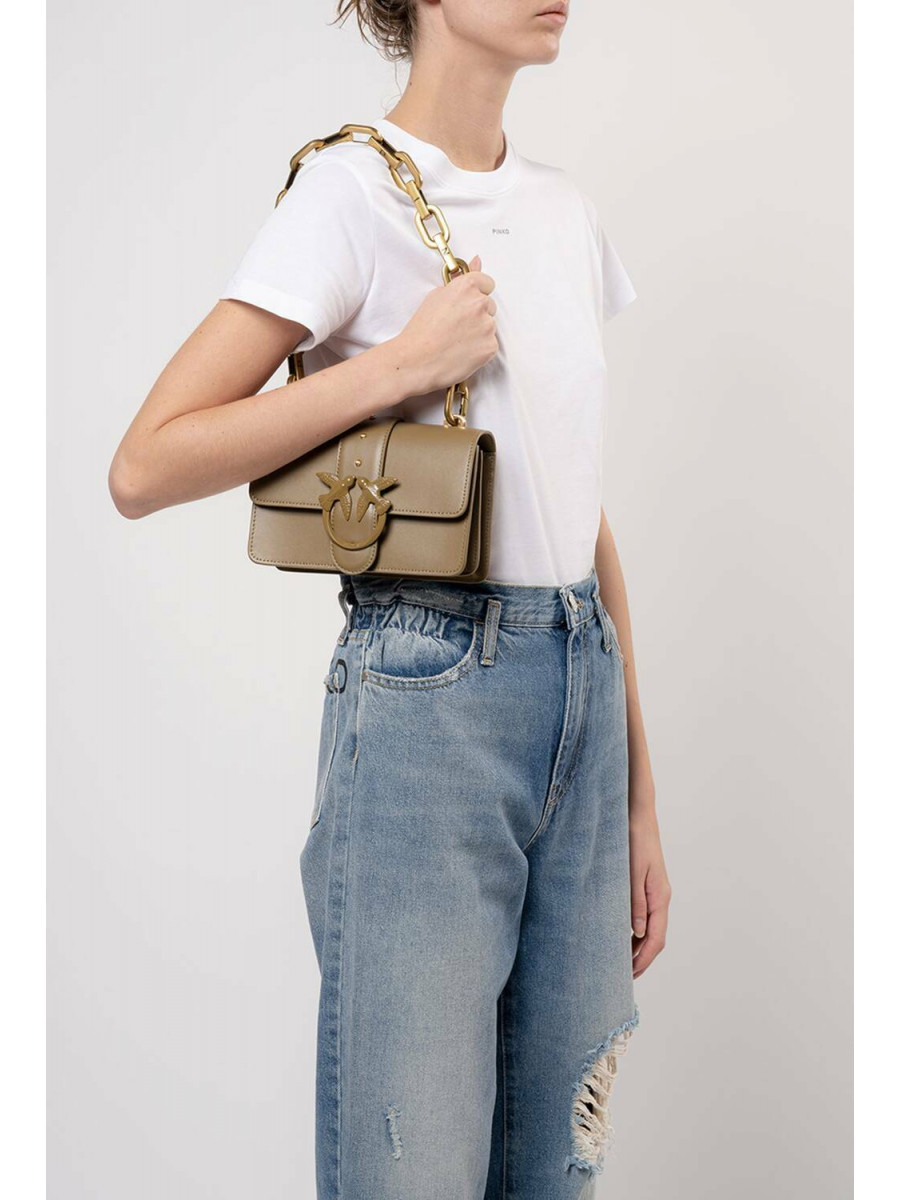 Сумка MINI LOVE BAG ICON MAXI CHAIN – ashen walnut
