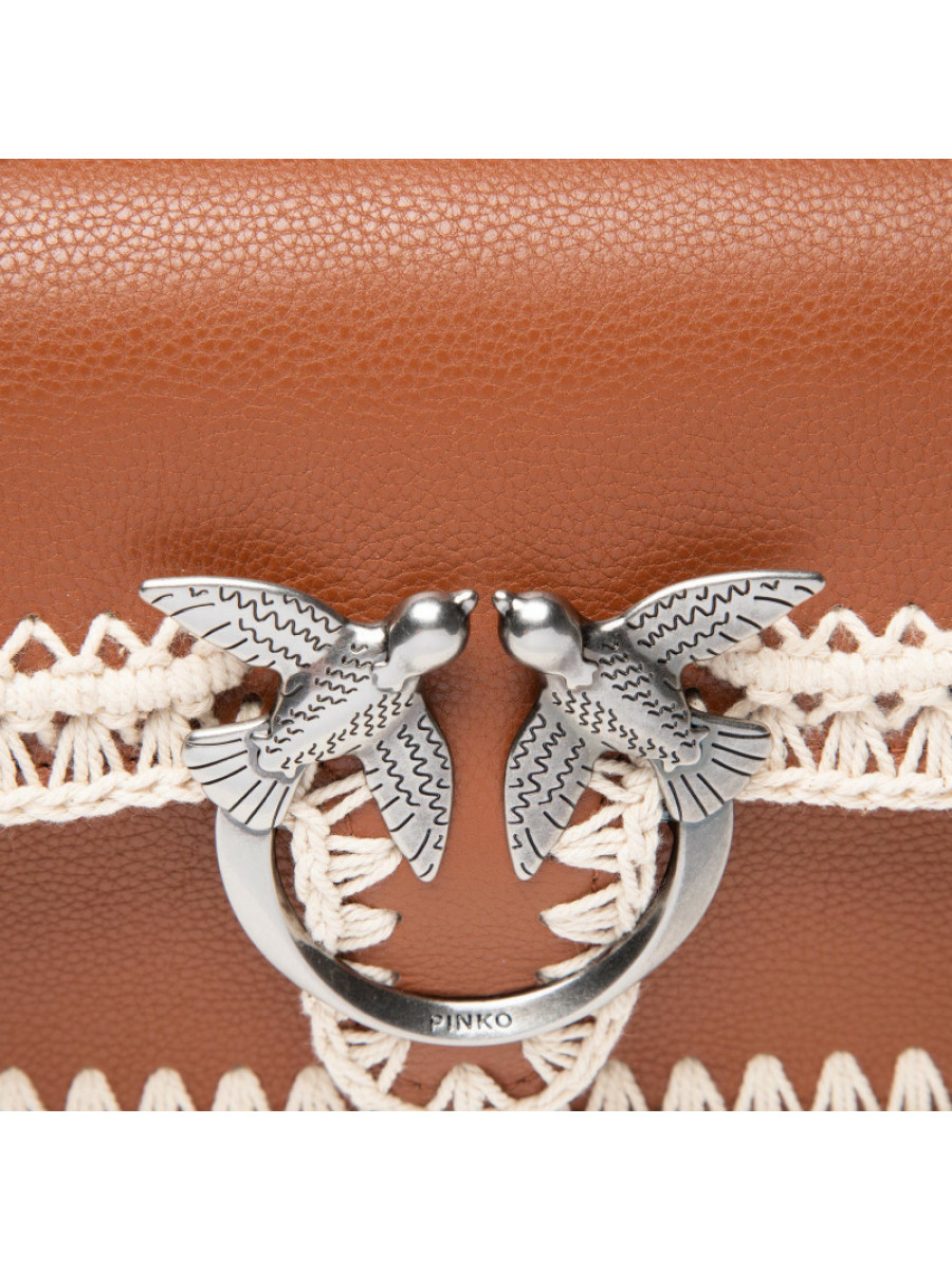 Сумка MINI LOVE BAG ICON STITCHED BUBBLES — brown