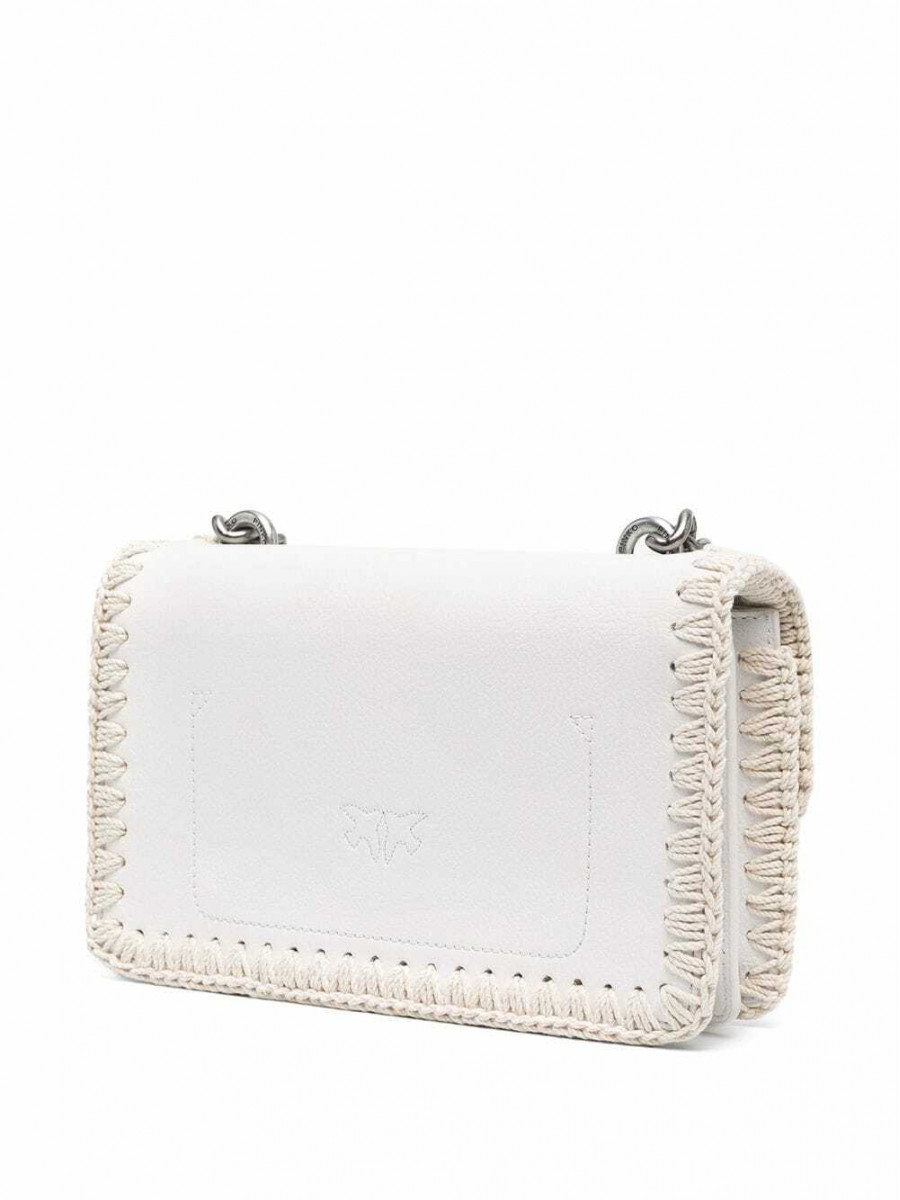 Сумка MINI LOVE BAG ICON STITCHED BUBBLES — white