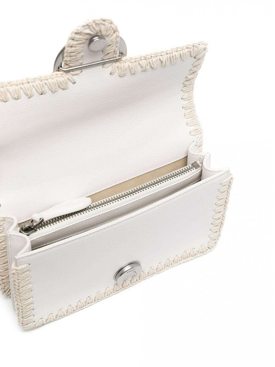 Сумка MINI LOVE BAG ICON STITCHED BUBBLES — white