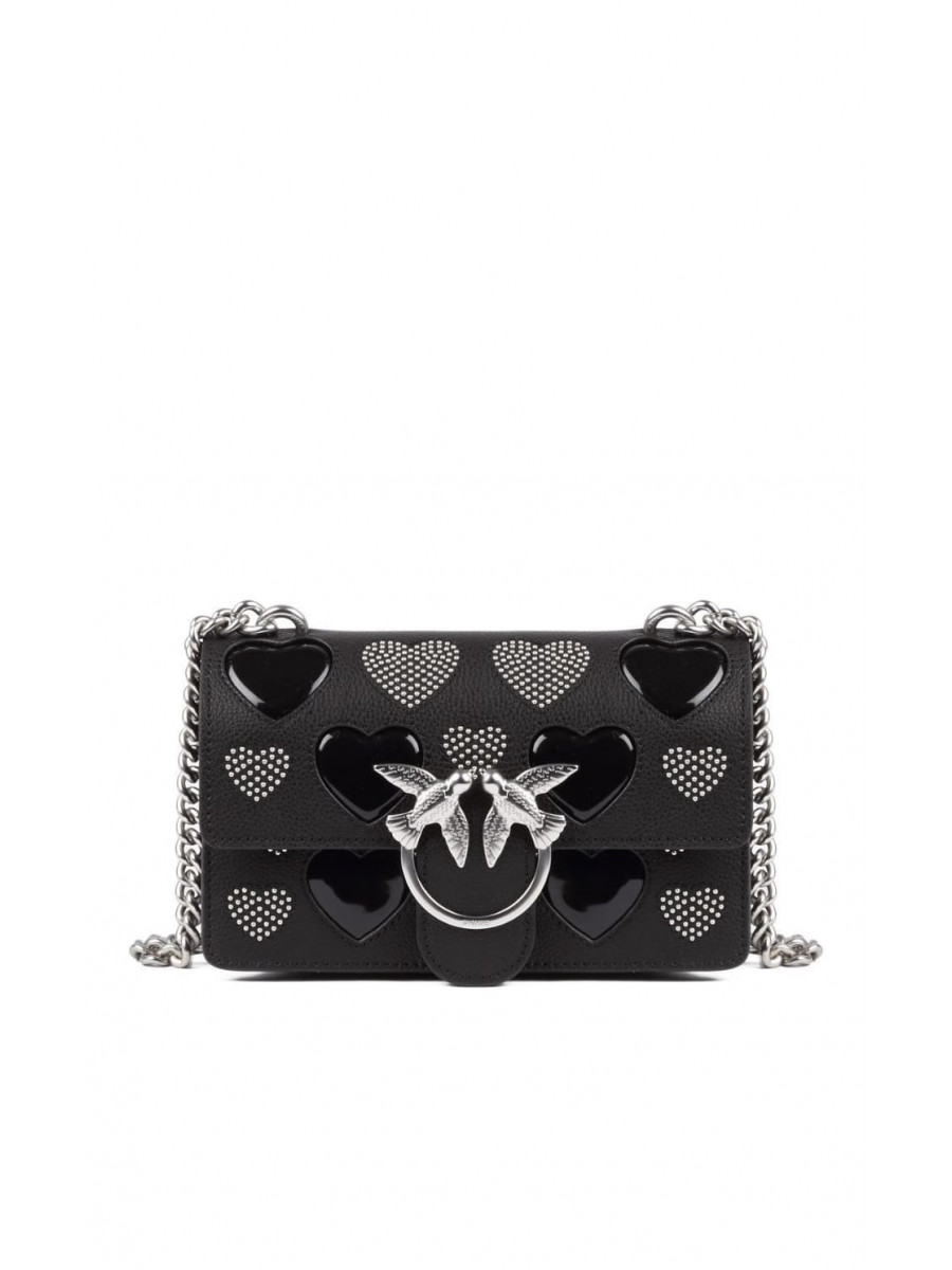Сумка MINI LOVE BAG ICON STUDDED HEART – black Pinko