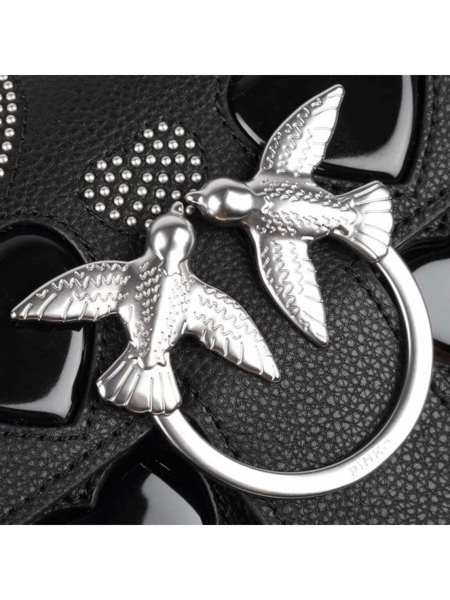 Сумка MINI LOVE BAG ICON STUDDED HEART – black