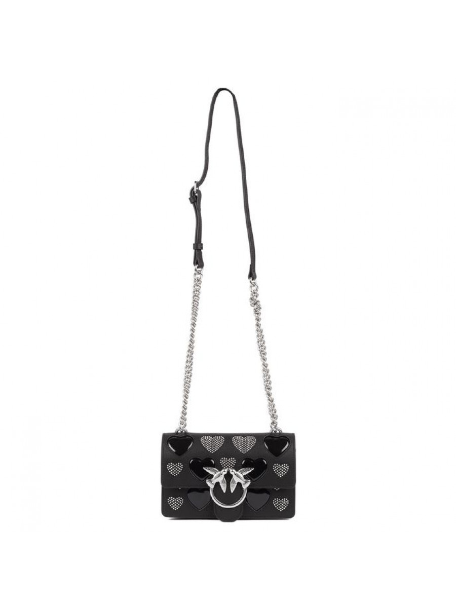 Сумка MINI LOVE BAG ICON STUDDED HEART – black