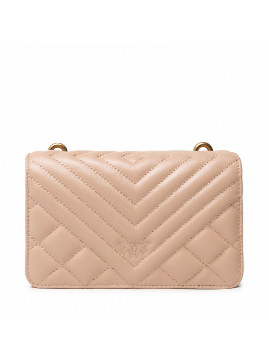 Сумка MINI LOVE BAG ICON V QUILT MIX — beige