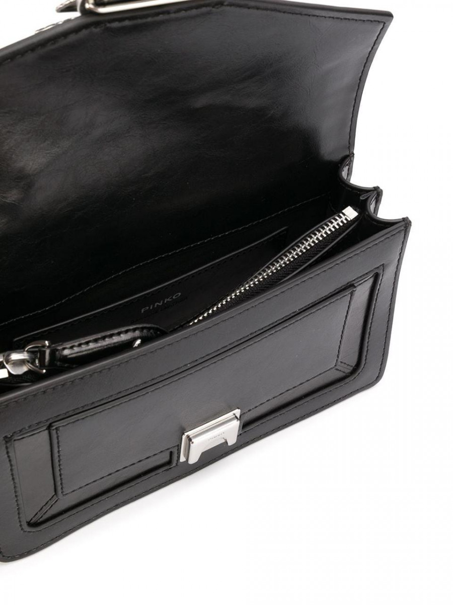 Сумка MINI LOVE BAG METAL FRINGES – black