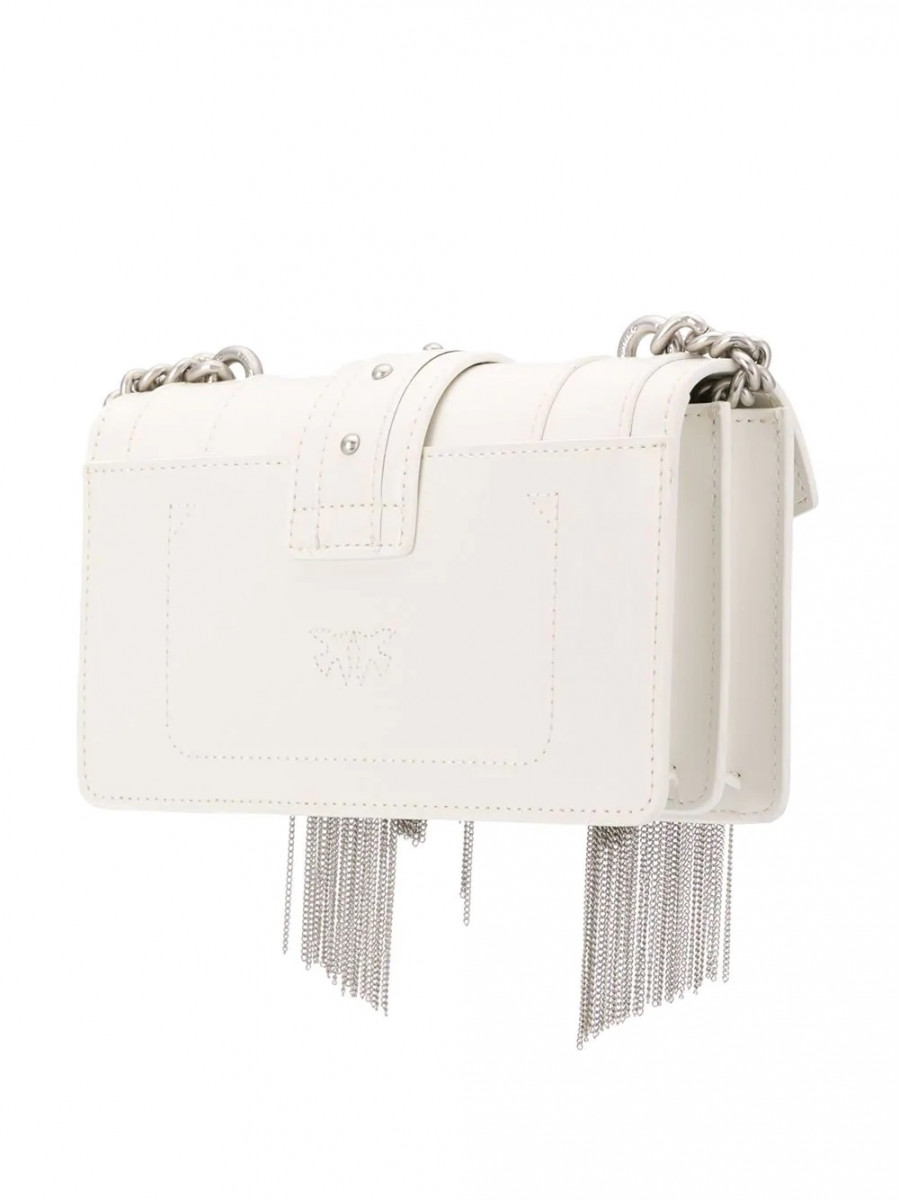 Сумка MINI LOVE BAG METAL FRINGES – white