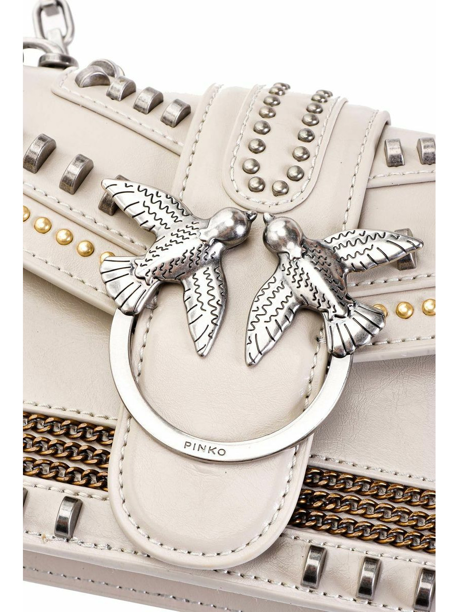 Сумка MINI LOVE BAG MIX STUDS — beige