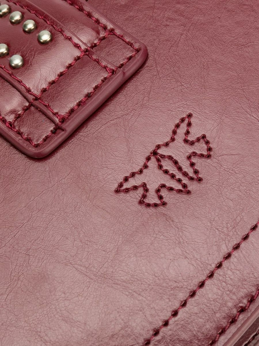 Сумка MINI LOVE BAG MIX STUDS — burgundy