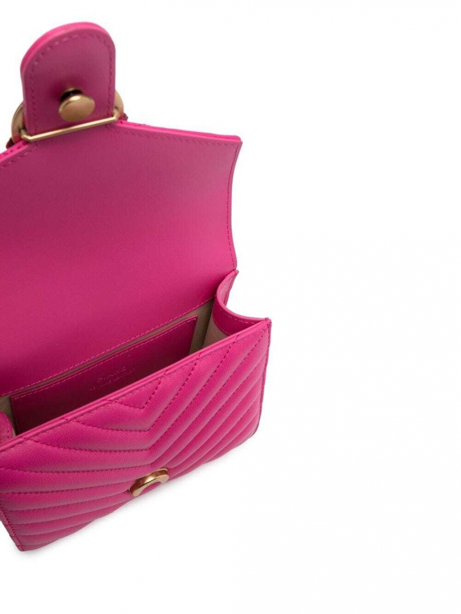 Сумка MINI LOVE BAG TOP HANDLE CHEVRON – fuchsia