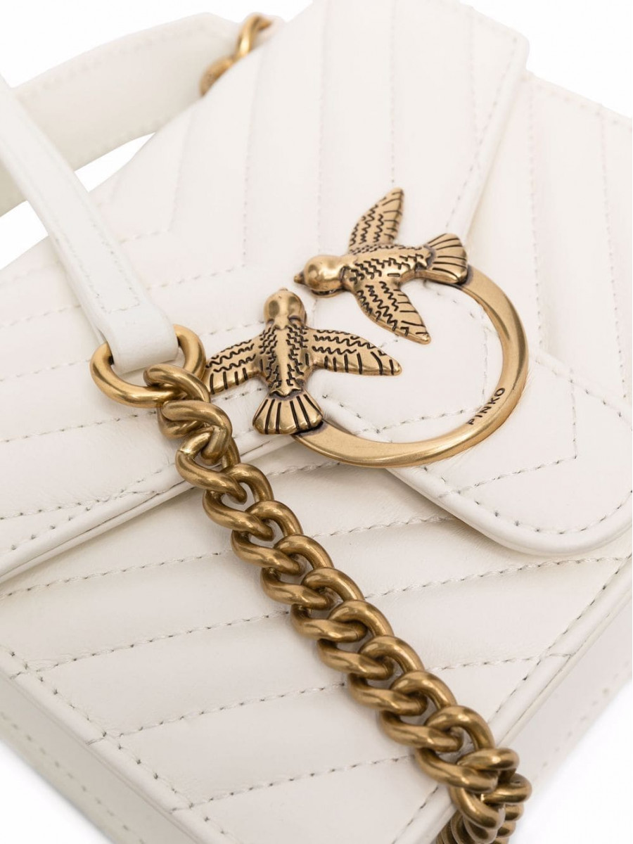 Сумка MINI LOVE BAG TOP HANDLE V QUILT – white