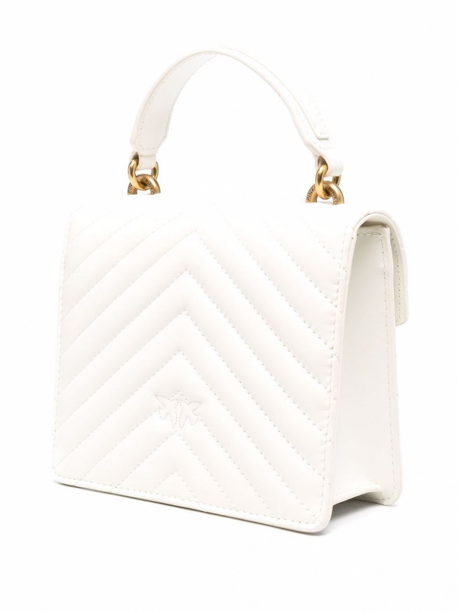 Сумка MINI LOVE BAG TOP HANDLE V QUILT – white